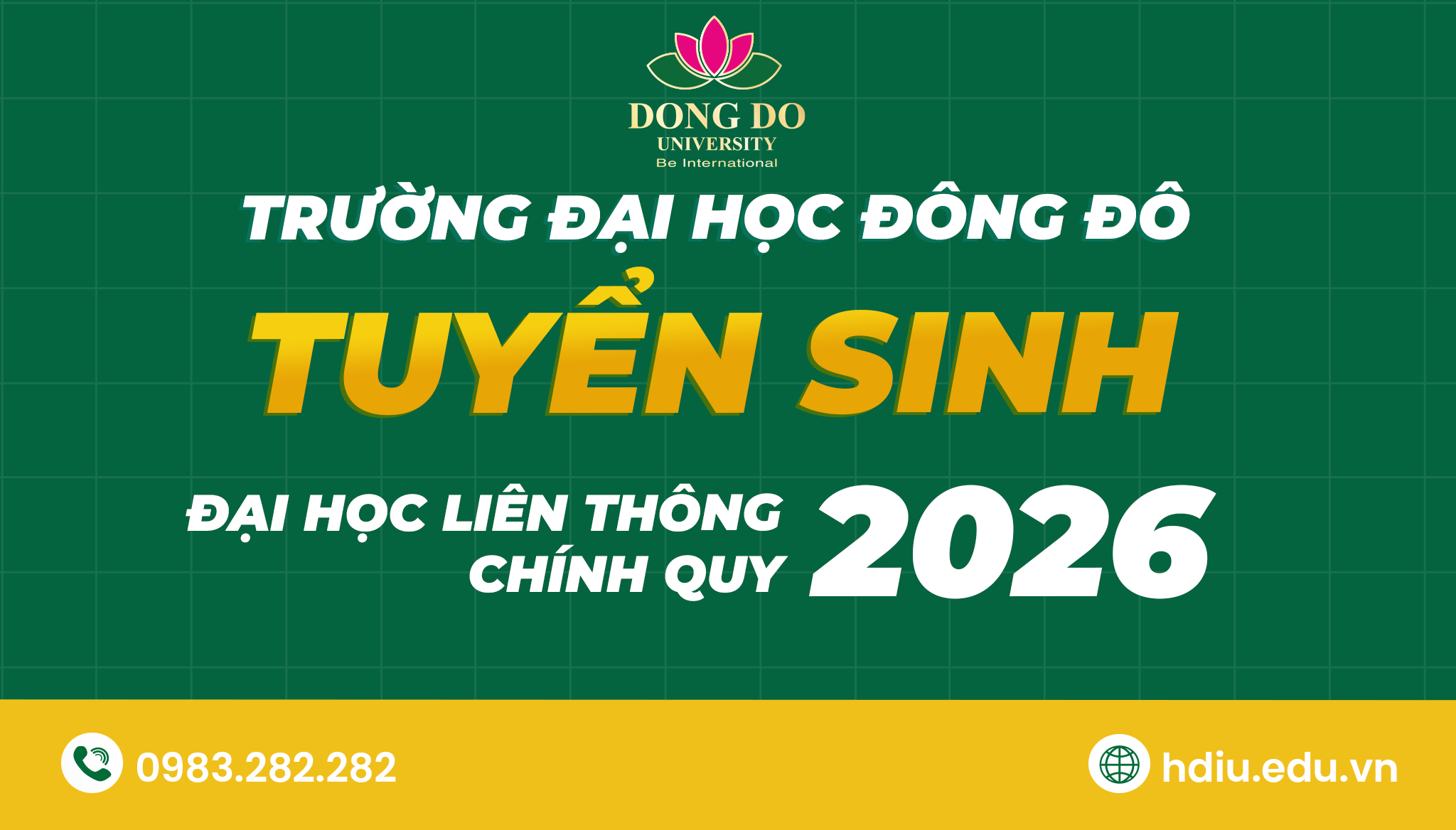 Thông báo tuyển sinh đại học hệ liên thông chính quy năm 2026